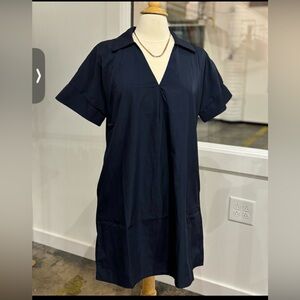 THML Navy Blue V-Neck Dress